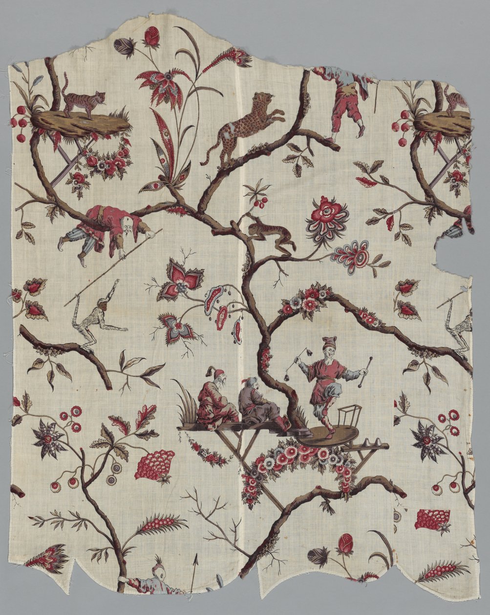 Frammenti di tessuto stampato a blocchi di legno, c. 1785 da Unbekannt