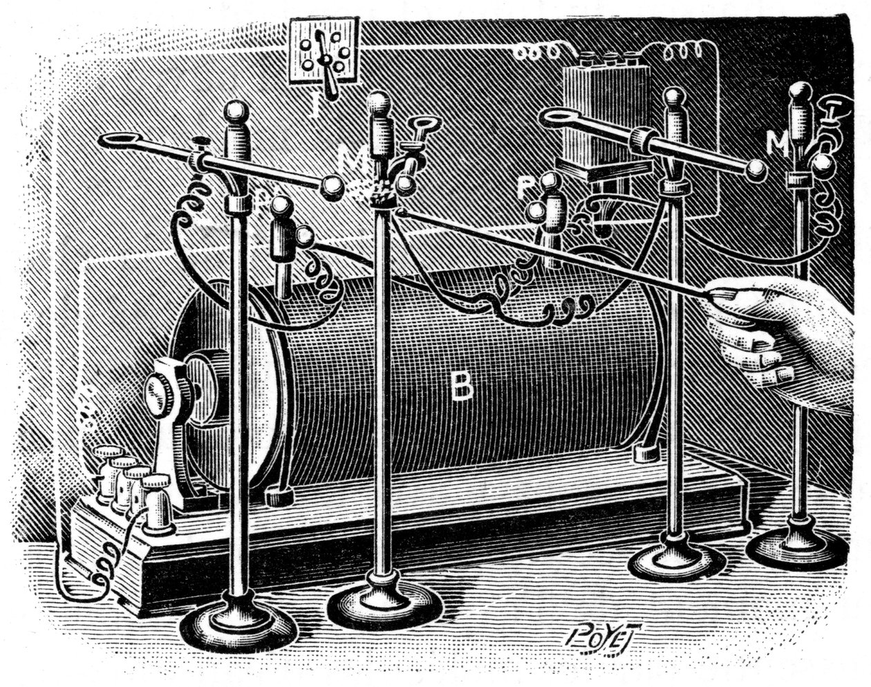 Lavoro di Marie e Pierre Curie, 1904 da Unbekannt