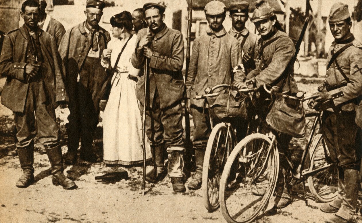 Prigionieri tedeschi feriti curati dalla Croce Rossa, Francia, Prima Guerra Mondiale, 1914-1918, 1933 da Unbekannt