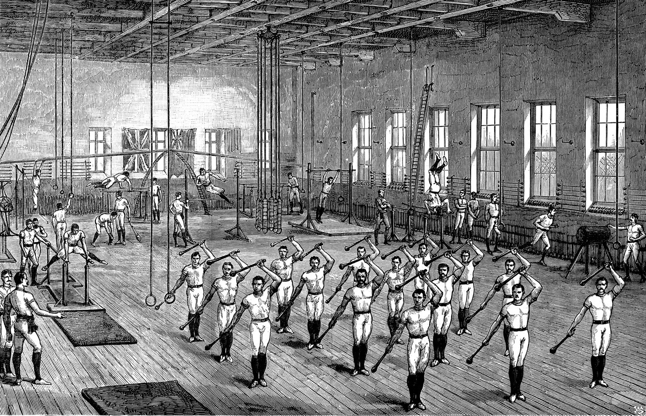 Palestra YMCA, Longacre, Londra, c1888 da Unbekannt