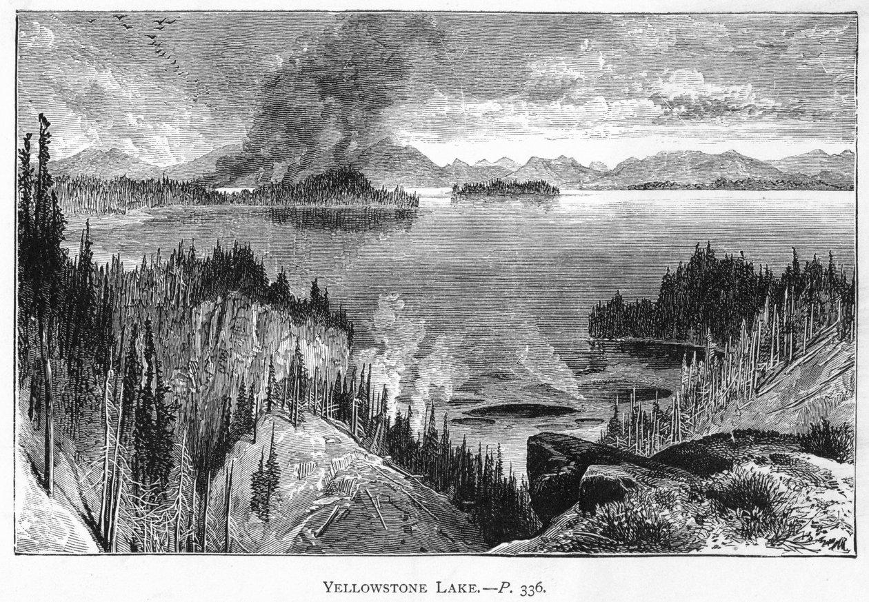 Lago di Yellowstone, XIX secolo da Unbekannt