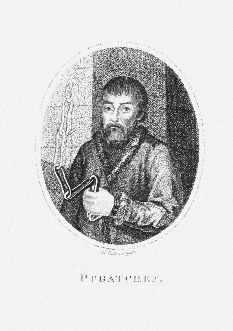 Yemelyan I. Pugachev viaggia in Polonia, Russia, Svezia e Danimarca di William Coxe, 1802 da Unbekannt