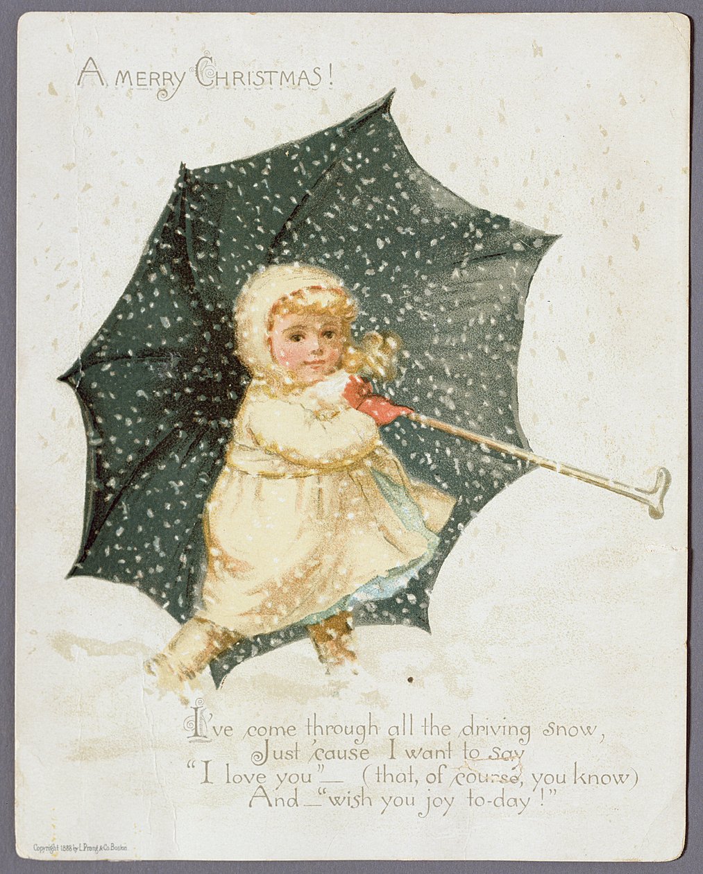 Buon Natale, biglietto di Natale, 1888 da Unbekannt Unbekannt