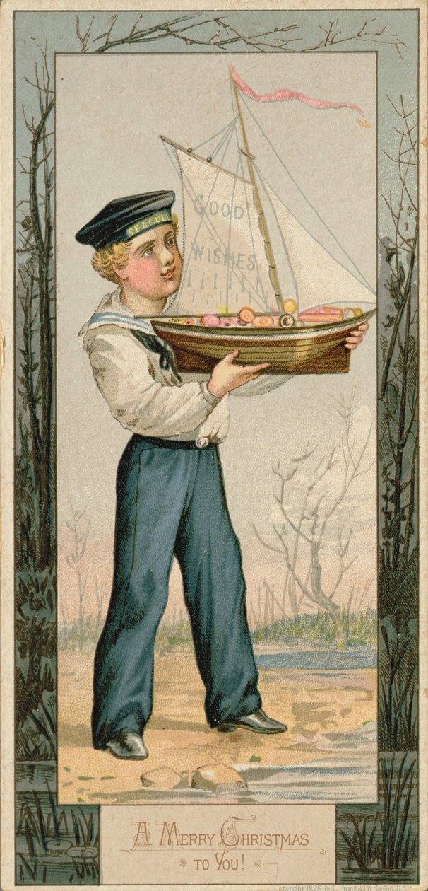 Buon Natale a te, biglietto di Natale, 1879 da Unbekannt Unbekannt