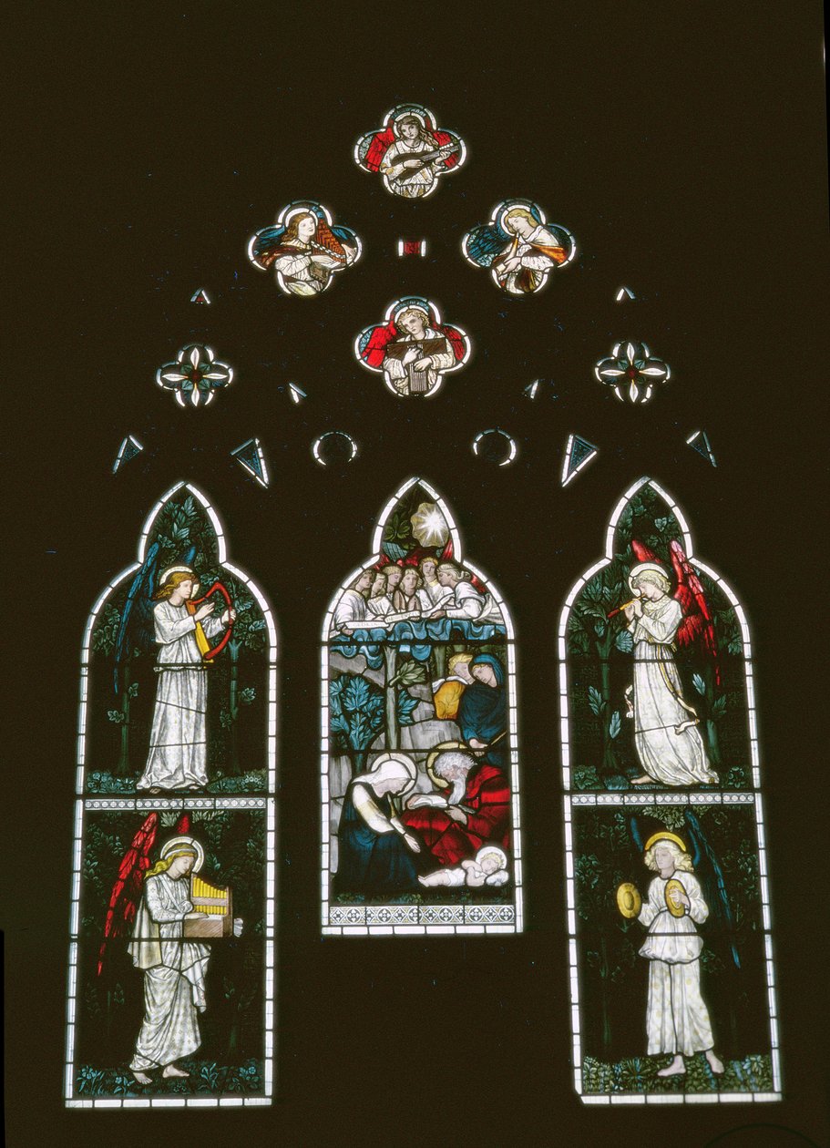 Angeli e La Natività di Sir Edward Burne-Jones (1833-98) da Unbekannt Unbekannt