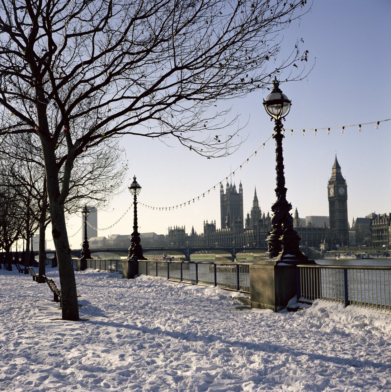 Big Ben, Abbazia di Westminster e Parlamento sotto la neve da Unbekannt Unbekannt