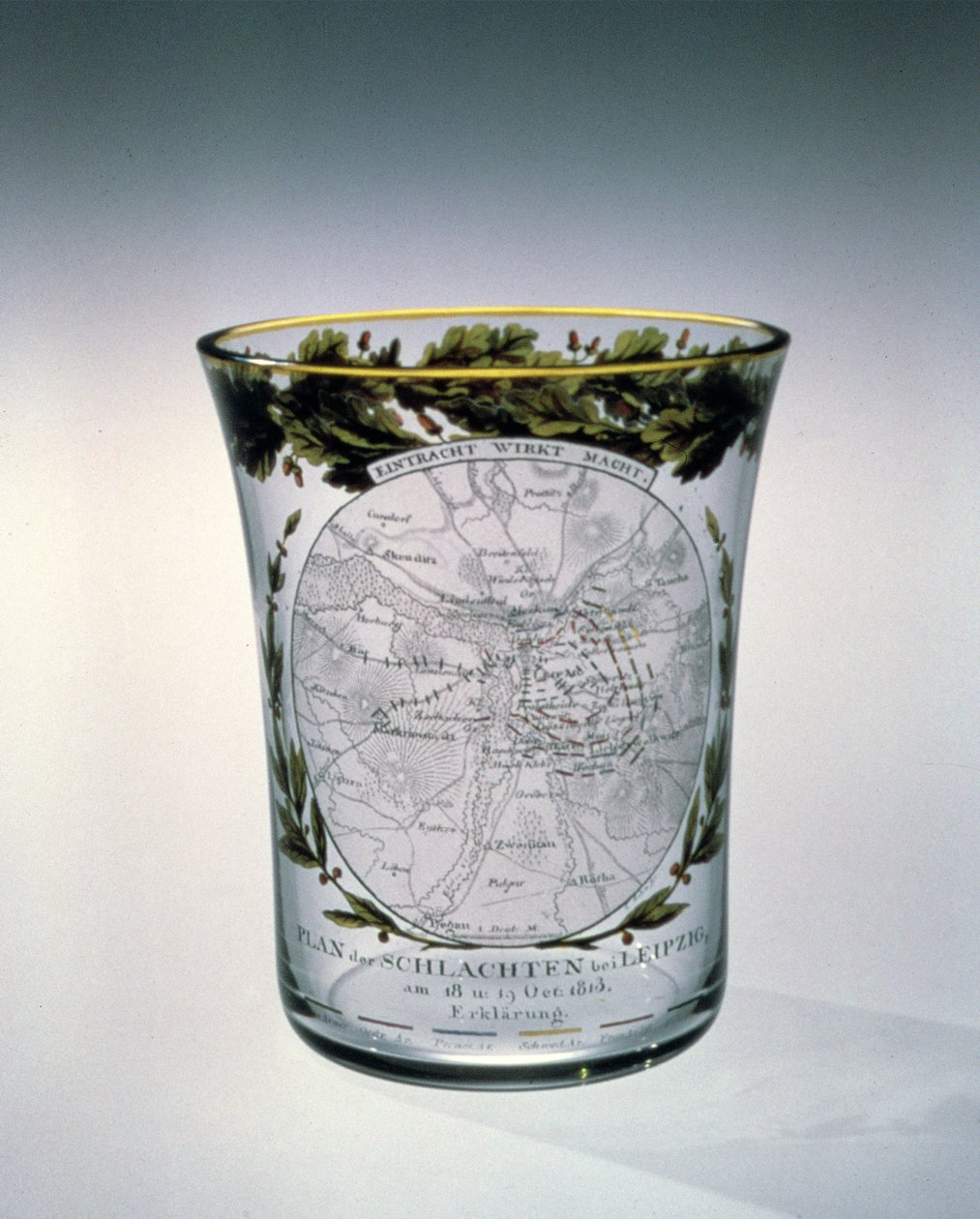 Bicchiere soffiato, macchiato e smaltato decorato da Samuel Mohn, 1813-14 da Unbekannt Unbekannt