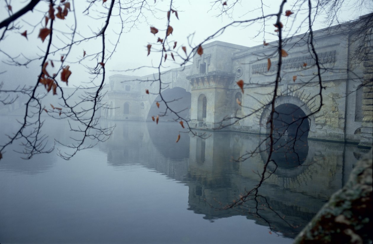 Ponte sul lago, Blenheim Palace, Oxfordshire, costruito c.1705-24 da Unbekannt Unbekannt