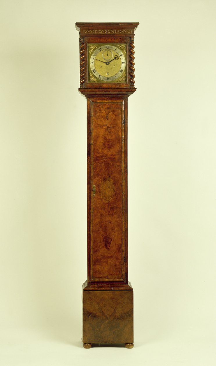 Orologio a pendolo in noce di Carlo II, di Charles Gretton (fl.1672-1733) da Unbekannt Unbekannt
