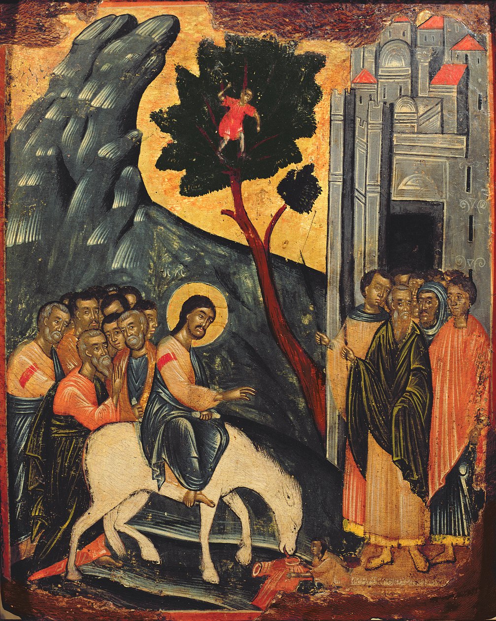 Ingresso a Gerusalemme, icona delle Isole Ionie, XVII secolo da Unbekannt Unbekannt