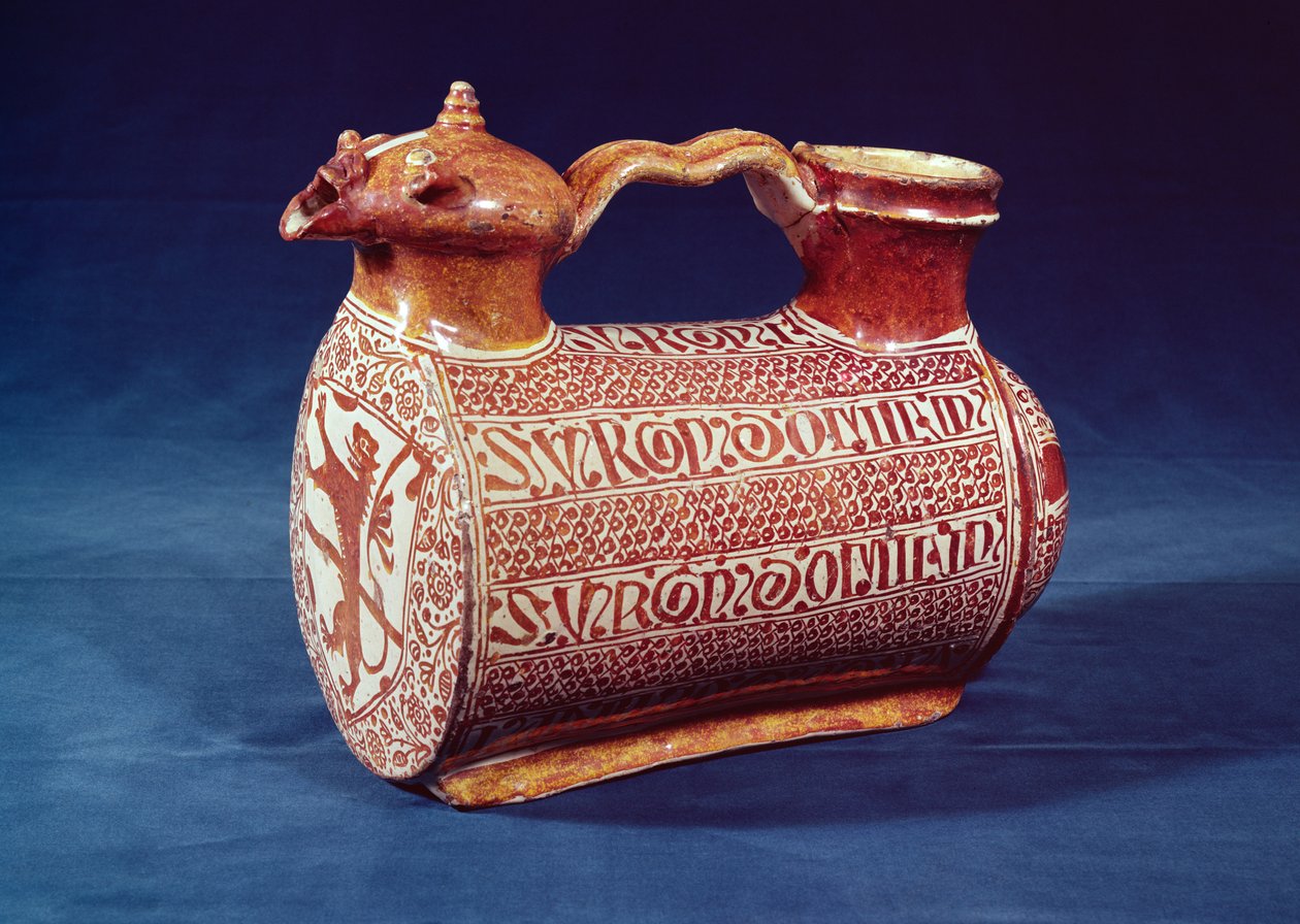 Brocca con decorazione a lustro, inizio XVI secolo, usata per versare acqua sulle mani durante e tra i pasti da Unbekannt Unbekannt