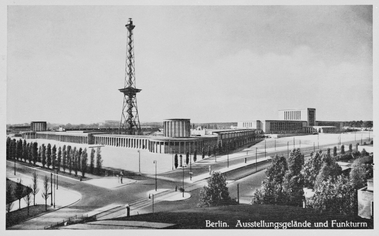 Sale espositive e torre di trasmissione, Charlottenburg, Berlino, c.1930 da Unbekannt Unbekannt