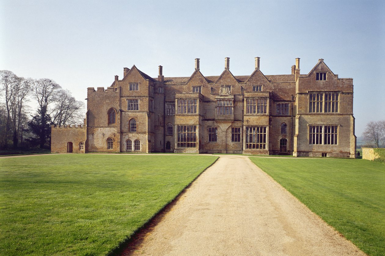 Vista esterna del castello di Broughton, Oxfordshire da Unbekannt Unbekannt
