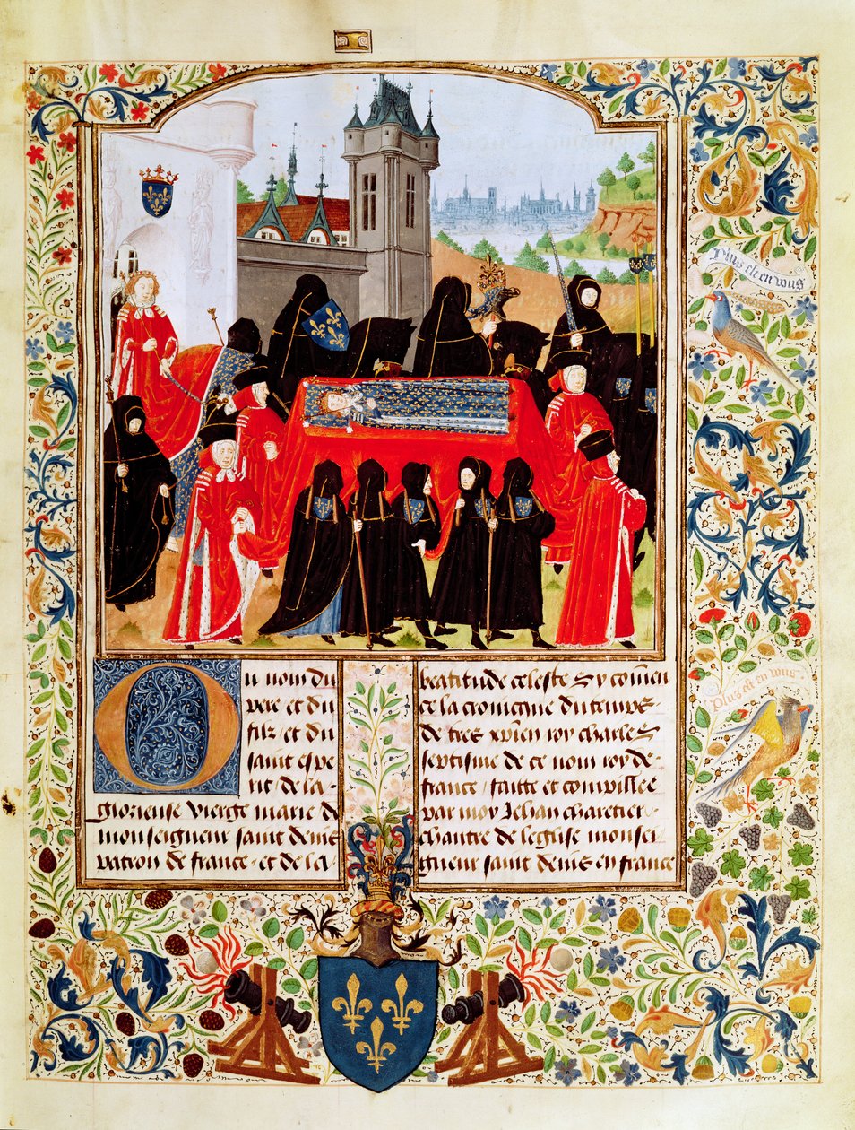 Fr 2691 f.11 Funerale di Carlo VI di Francia nel 1422 con il Duca di Bedford come capo dei dolenti e membri del Parlamento parigino da Unbekannt Unbekannt