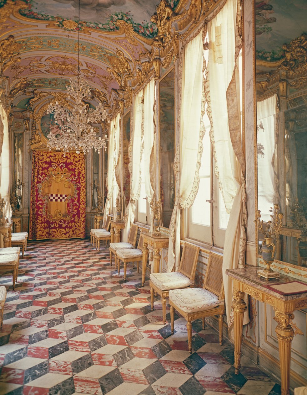 Galleria degli Specchi con affreschi di Lorenzo de Ferrari, Palazzo Spinola, Genova, Italia da Unbekannt Unbekannt