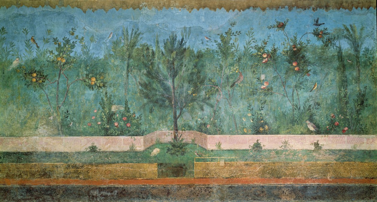 Dipinti di giardini dalla cosiddetta Villa di Livia, Primaporta, Roma, c.20 a.C. da Unbekannt Unbekannt