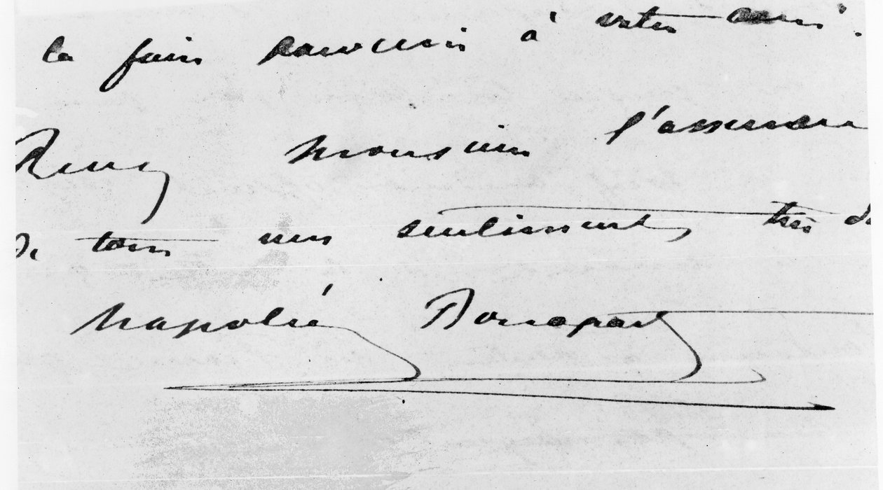Scrittura e Firma di Napoleone Bonaparte (1769-1821) da Unbekannt Unbekannt