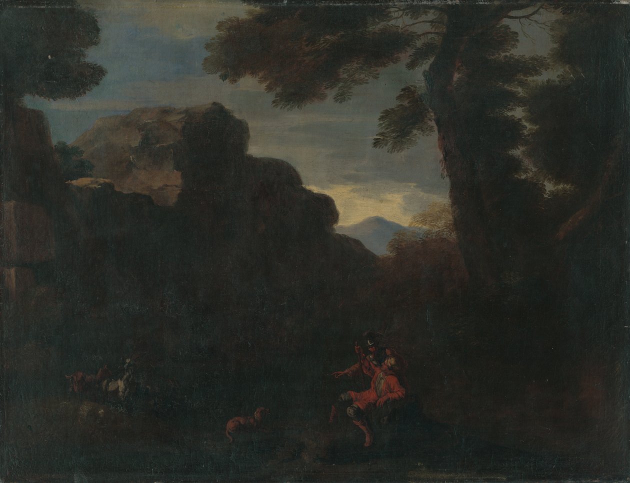 Paesaggio con staffage figurale da Unbekannt Unbekannt