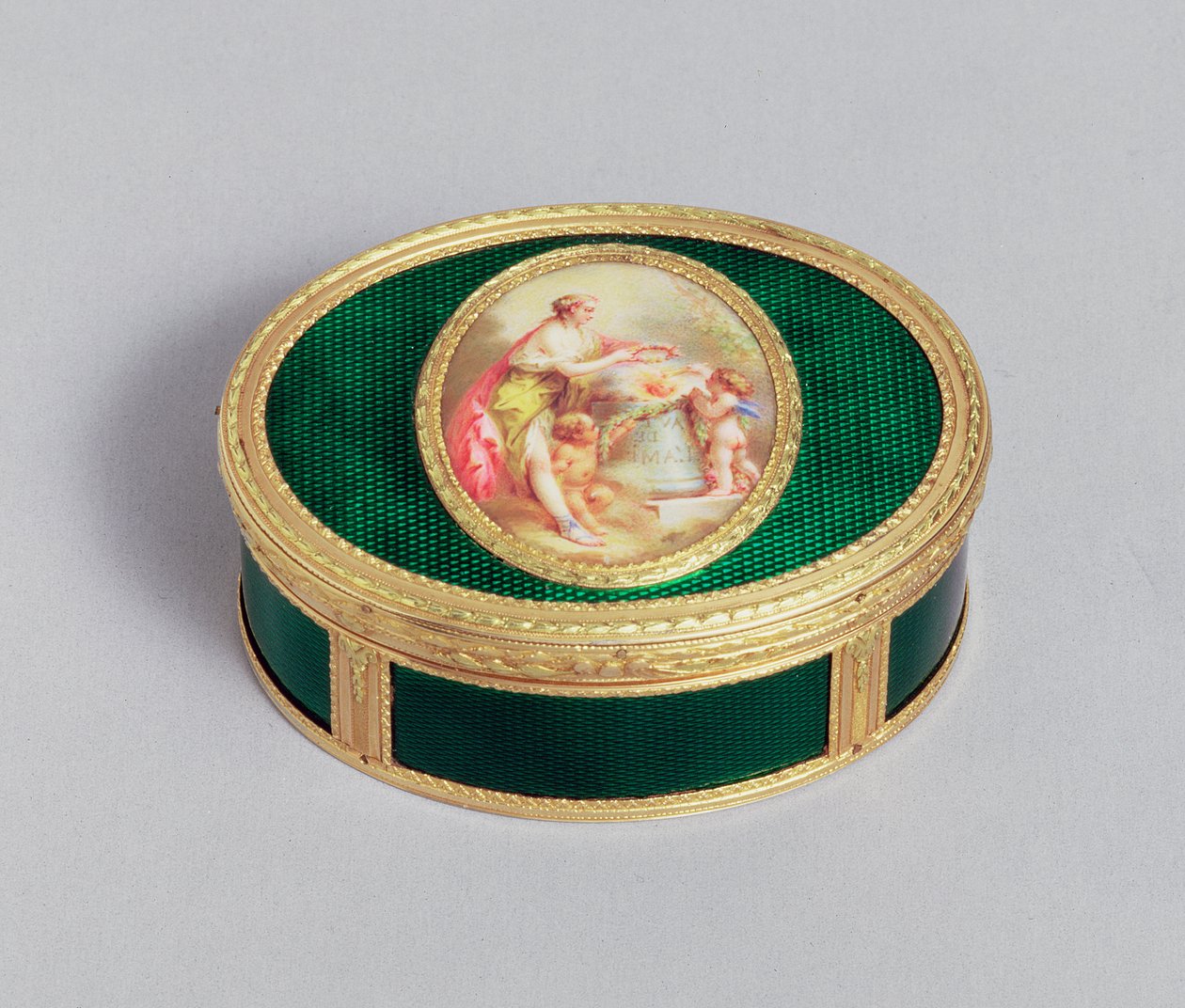 Tabacchiera in oro e smalto di Luigi XVI, di Pierre-Francois Drais, Parigi, 1774 da Unbekannt Unbekannt