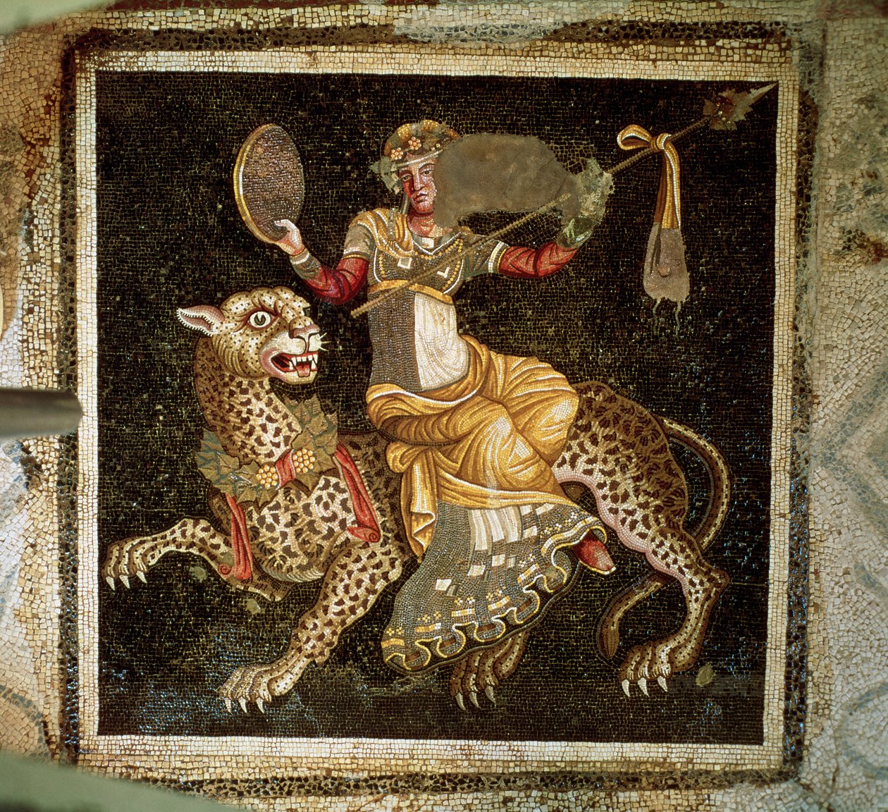 Mosaico di Dioniso che cavalca un leopardo c.180 d.C. da Unbekannt Unbekannt