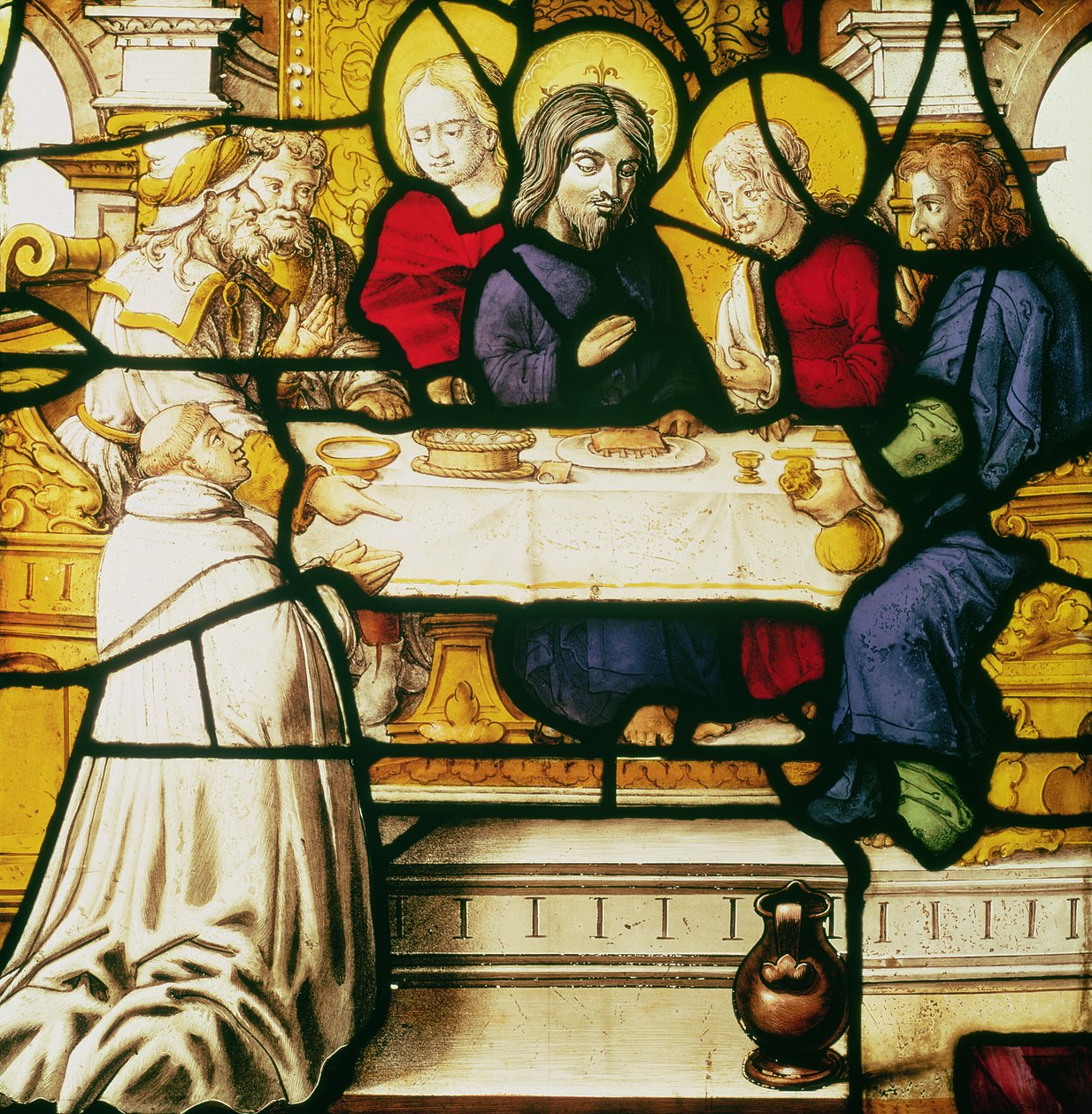 Pannello raffigurante San Andrea alla Cena di Emmaus da Unbekannt Unbekannt
