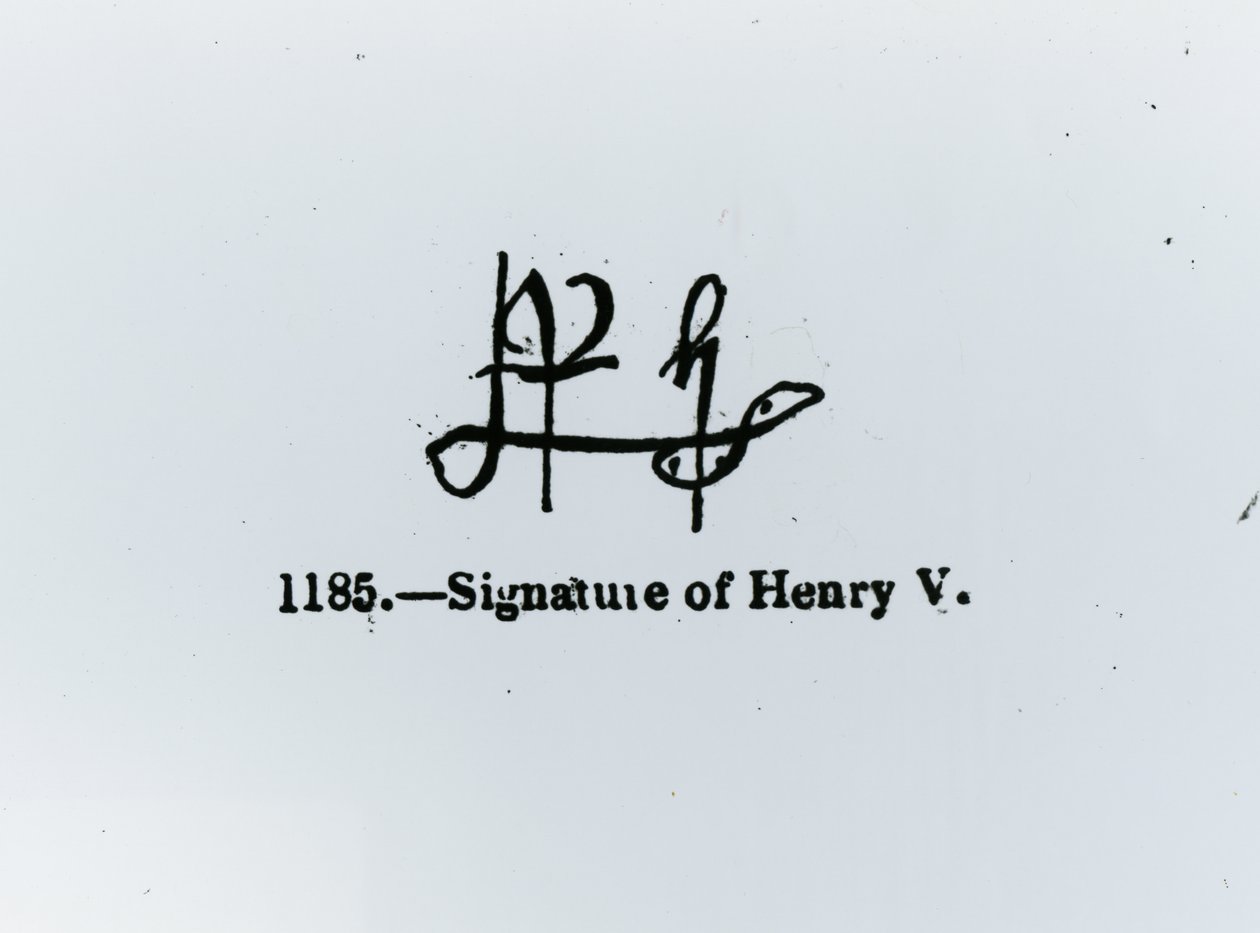 Firma di Enrico V (1387-1422) da Unbekannt Unbekannt