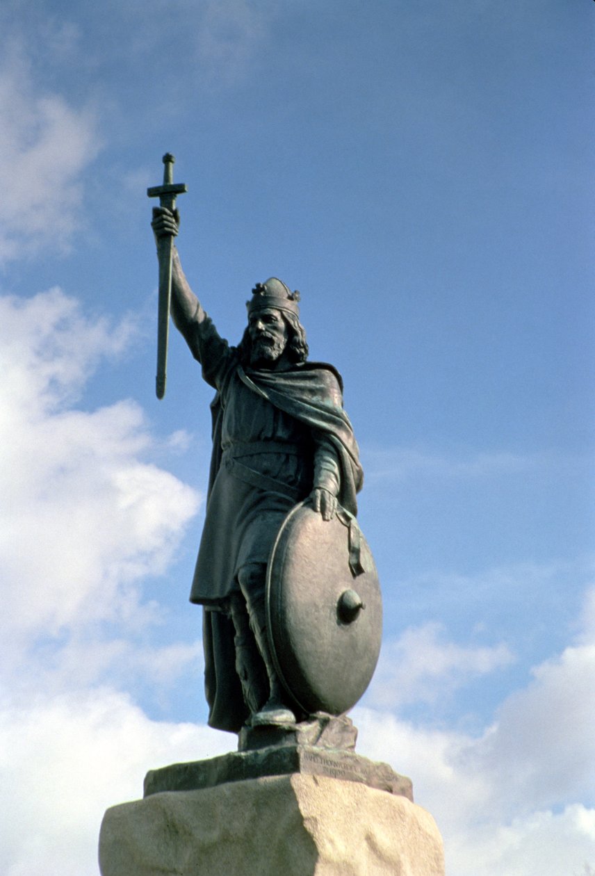 Statua di Alfredo il Grande (849-99) da Unbekannt Unbekannt