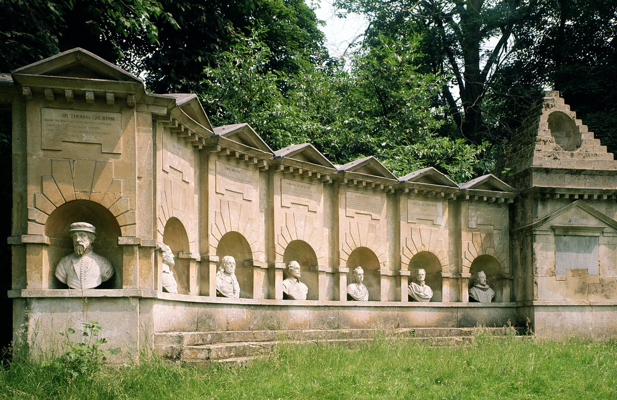 Stowe, William Kent (1684-1748), Tempio dei Valori Britannici, c.1735, Buckinghamshire, Regno Unito da Unbekannt Unbekannt