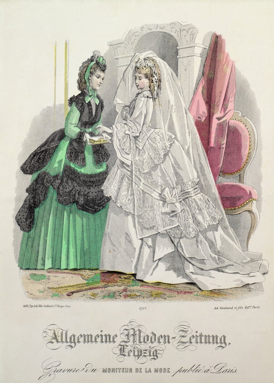 La sposa, mode tedesche da Lipsia da Moniteur de la Mode da Unbekannt Unbekannt
