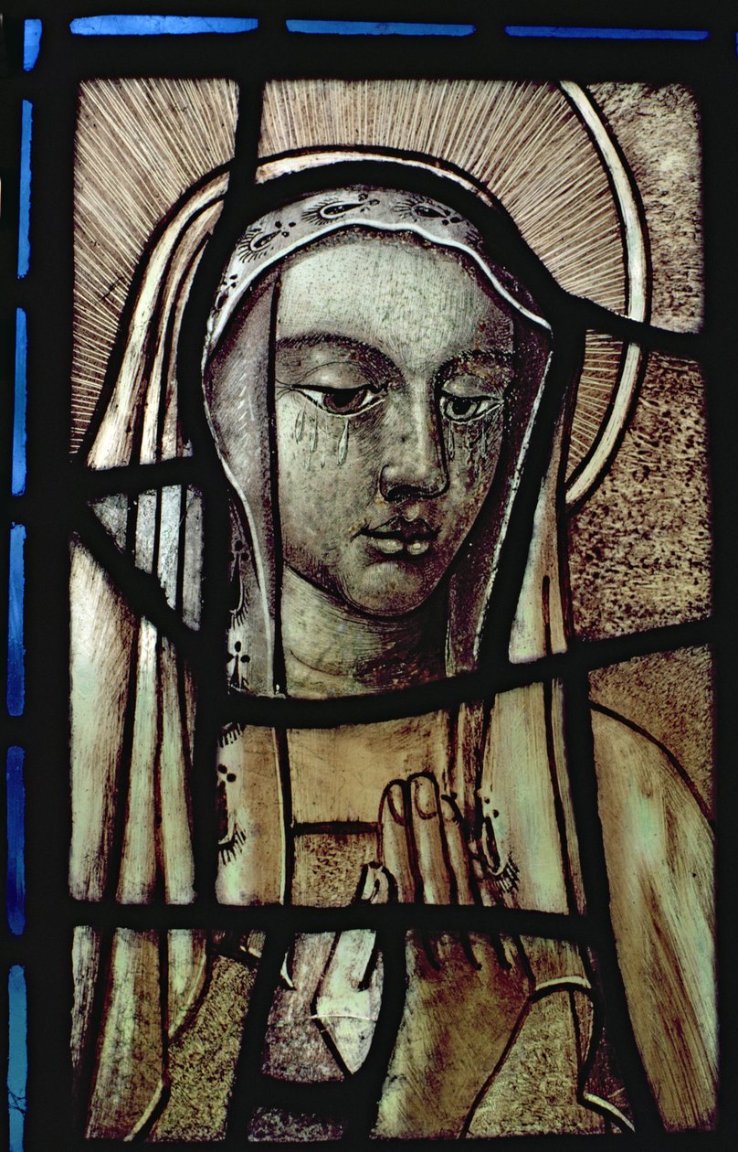 La Testa della Vergine Maria, restaurata, britannica, XIII secolo da Unbekannt Unbekannt