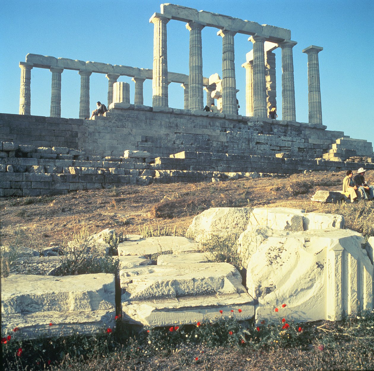 Il Tempio di Poseidone, c.430 a.C. da Unbekannt Unbekannt