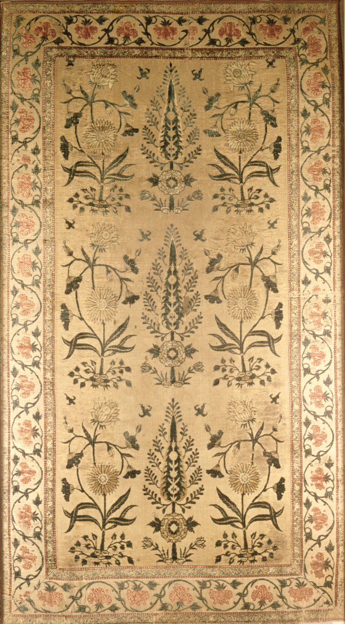 Tappeto di velluto, Moghul, periodo di Shah Jahan, 1628-58 da Unbekannt Unbekannt