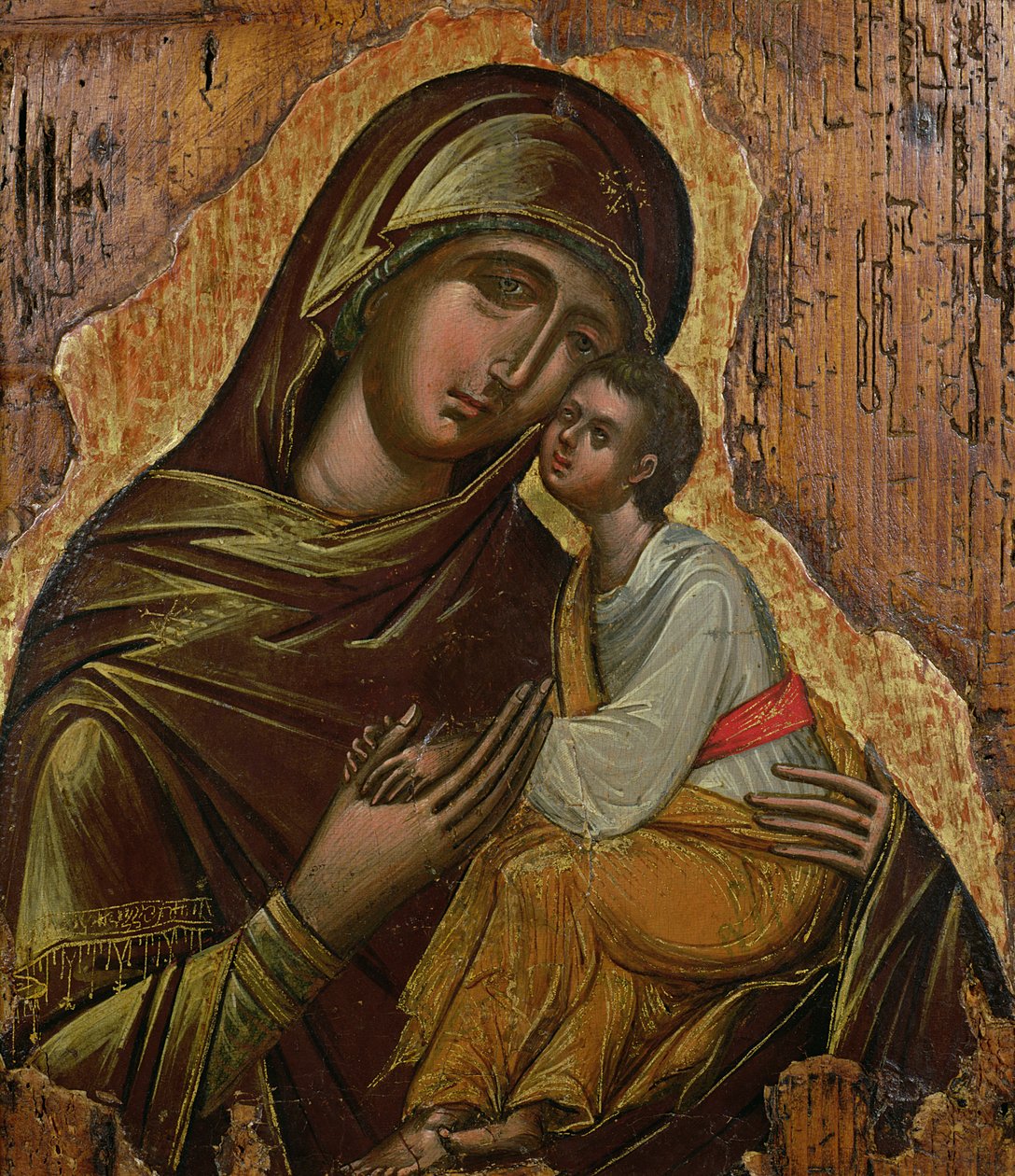 Vergine della Tenerezza, icona greca da Creta, fine XV secolo da Unbekannt Unbekannt