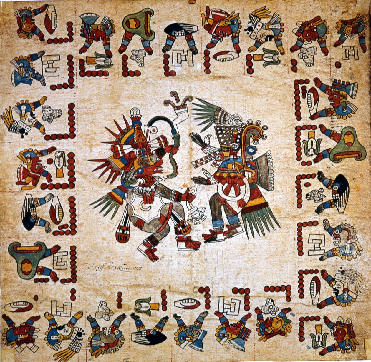 Dettaglio da una copia facsimile del Codice Borbonico da Unbekannt Unbekannt