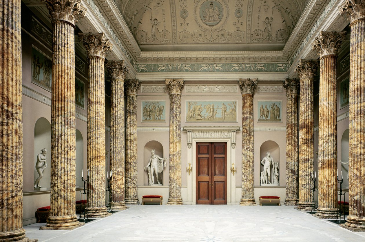 Interno della Sala di Marmo, Kedleston Hall, Derbyshire da Unbekannt Unbekannt