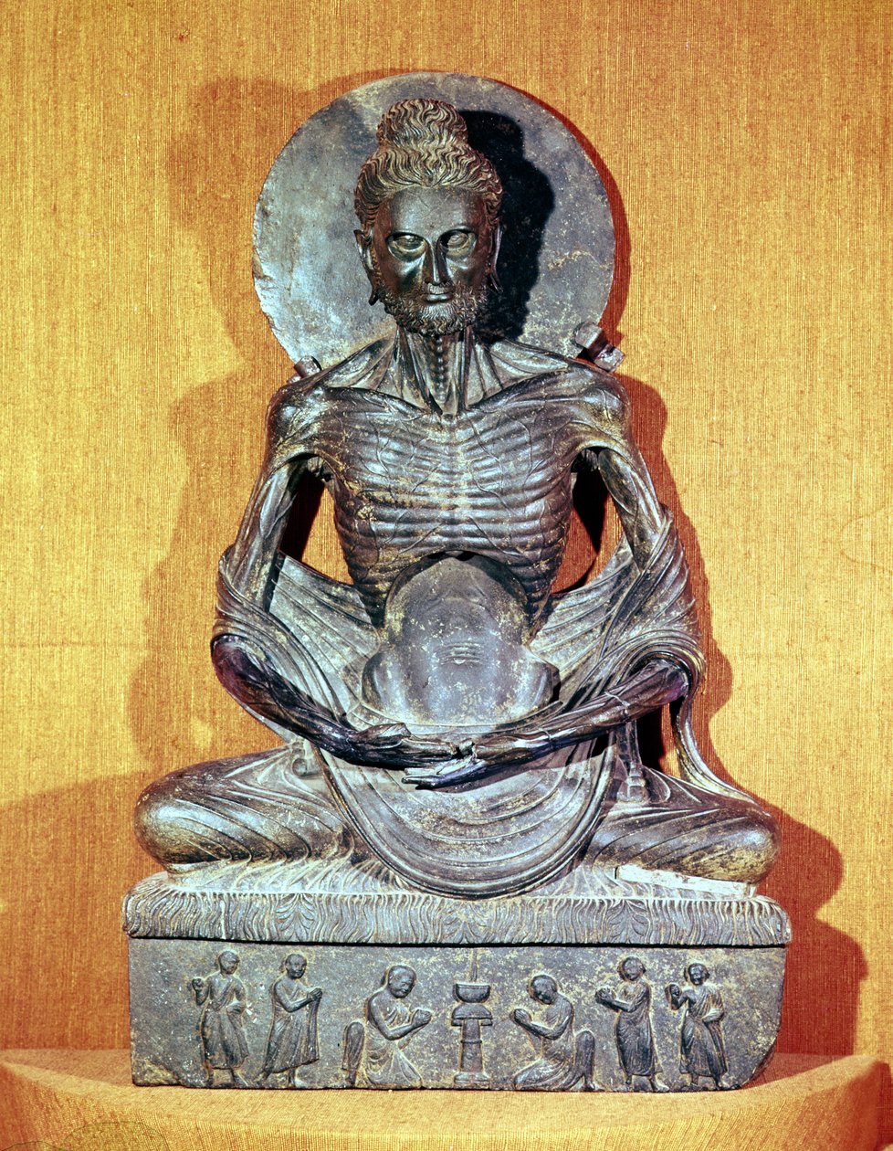 Buddha seduto in meditazione, stile greco-buddista, I-IV secolo da Unbekannt Unbekannt