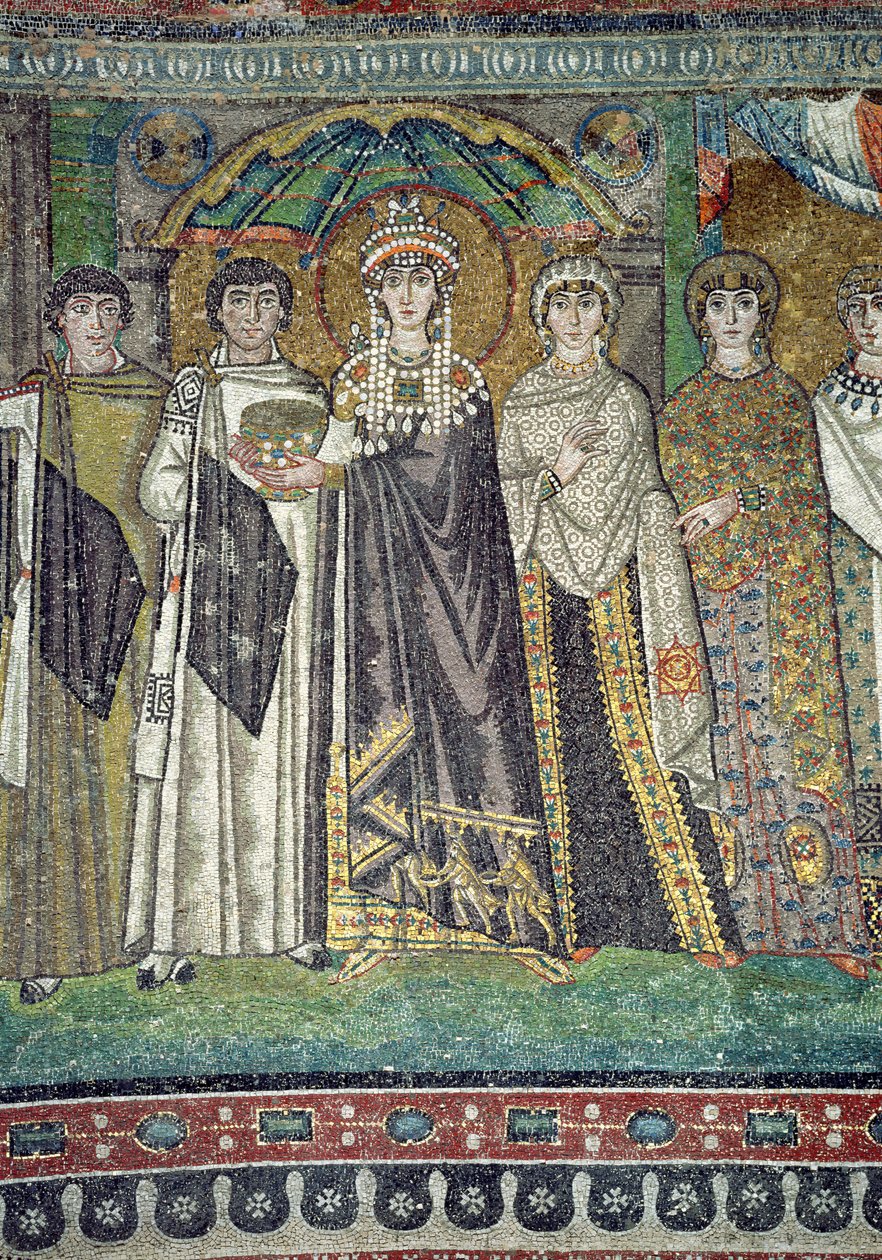 Teodora e la sua corte, dettaglio dell