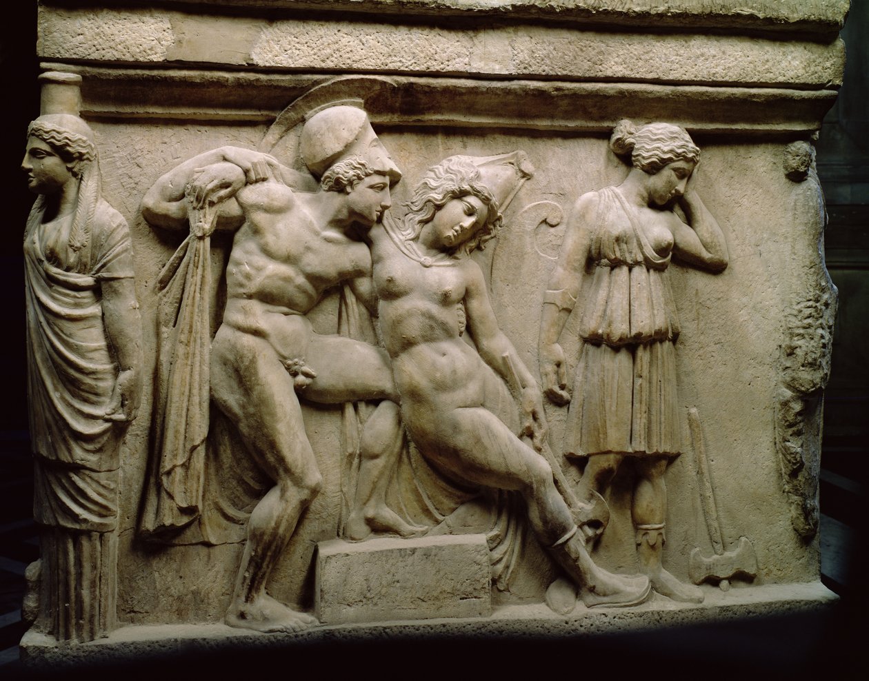 Sarcofago Greco con una Scena che Mostra la Battaglia delle Amazzoni, c.350 a.C. da Unbekannt Unbekannt