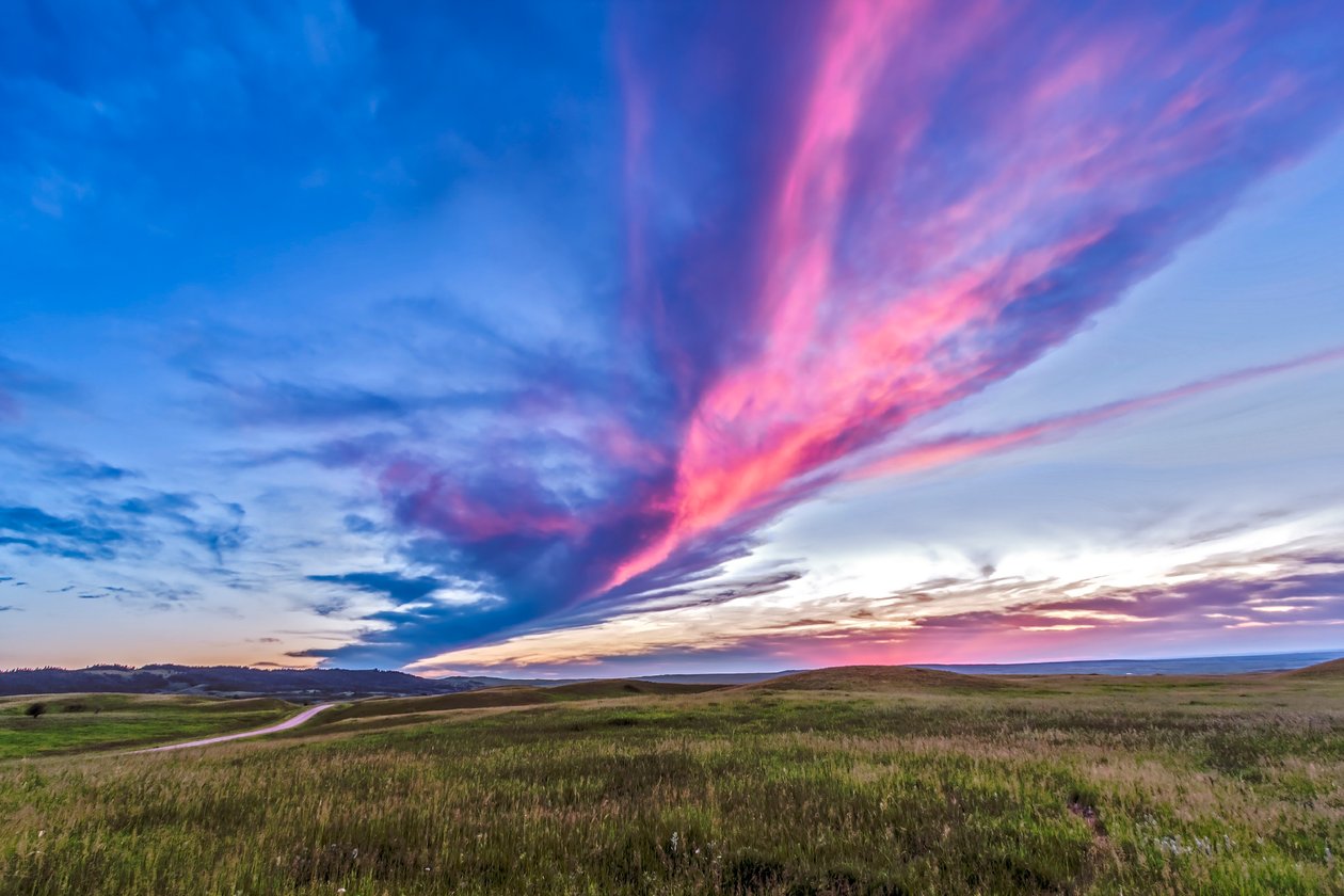Tramonto al Reesor Ranch, al confine delle Cypress Hills, al confine tra Alberta e Saskatchewan, 4 luglio 2014 da Unbekannt Unbekannt