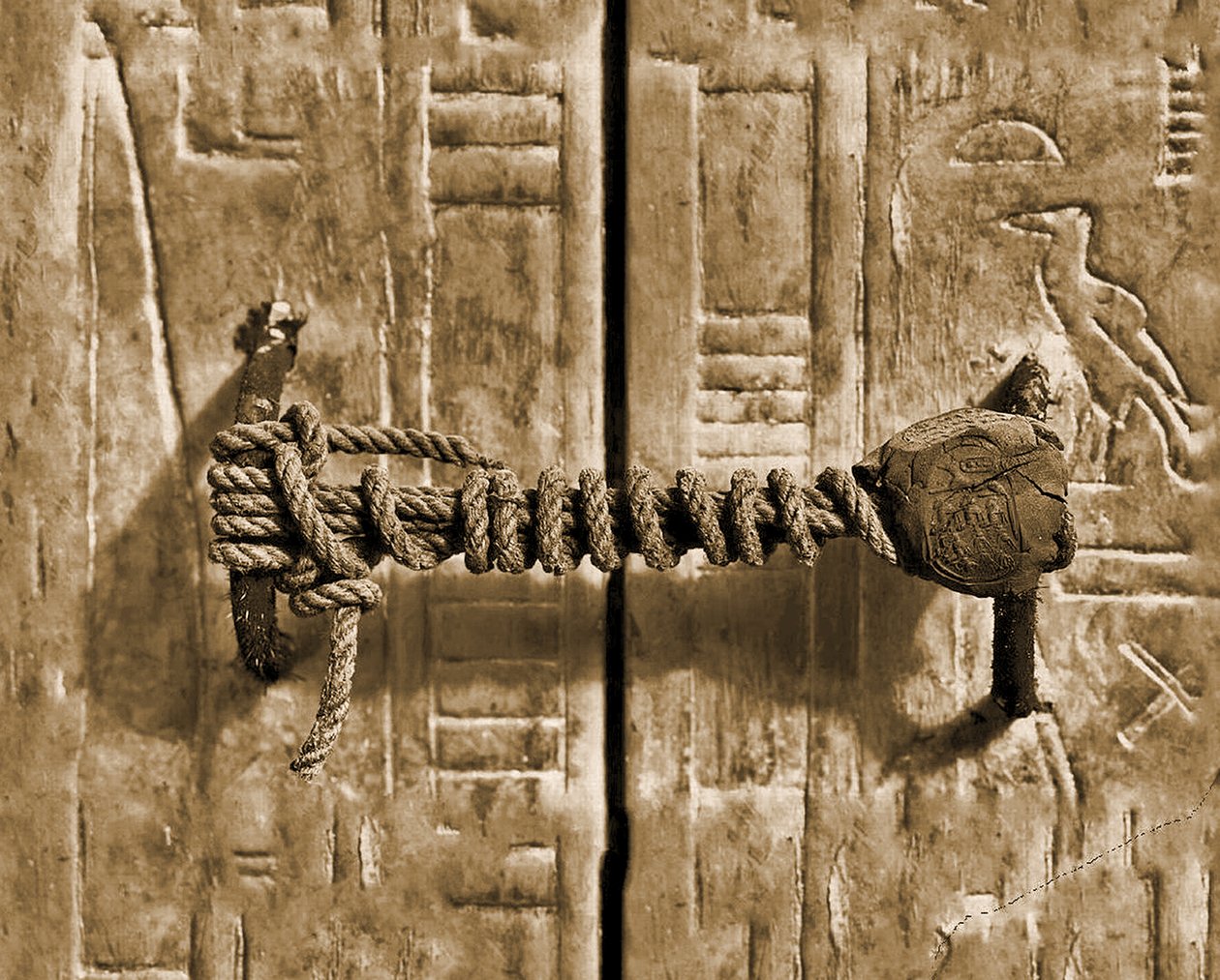 Il sigillo intatto sulla tomba di Tutankhamon, 1922 da Unbekannt Unbekannt