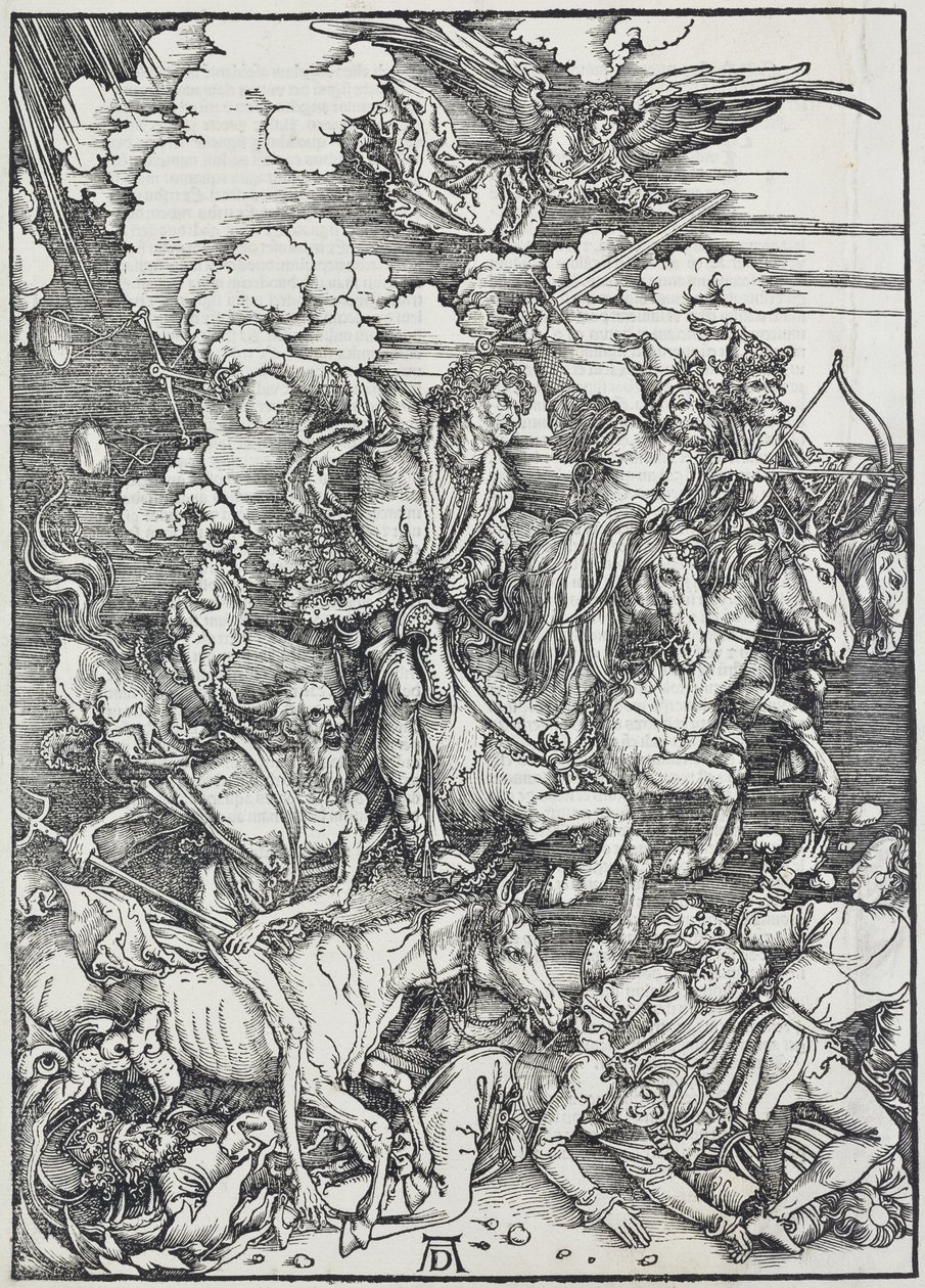 05. Albrecht Dürer, Apocalisse, III. I quattro cavalieri apocalittici, Galleria Nazionale di Praga da Unbekannter Künstler