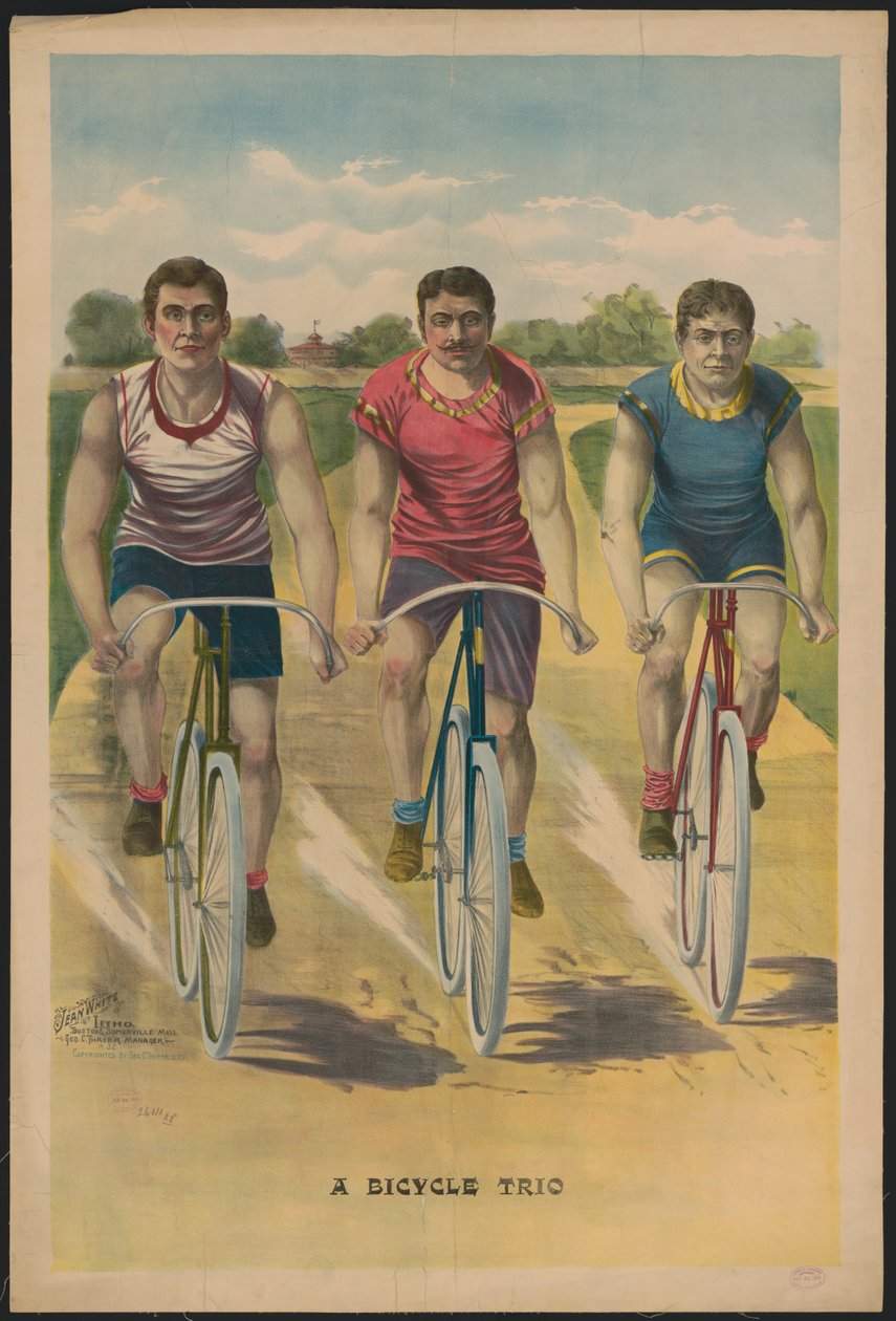Un trio in bicicletta da Unbekannter Künstler