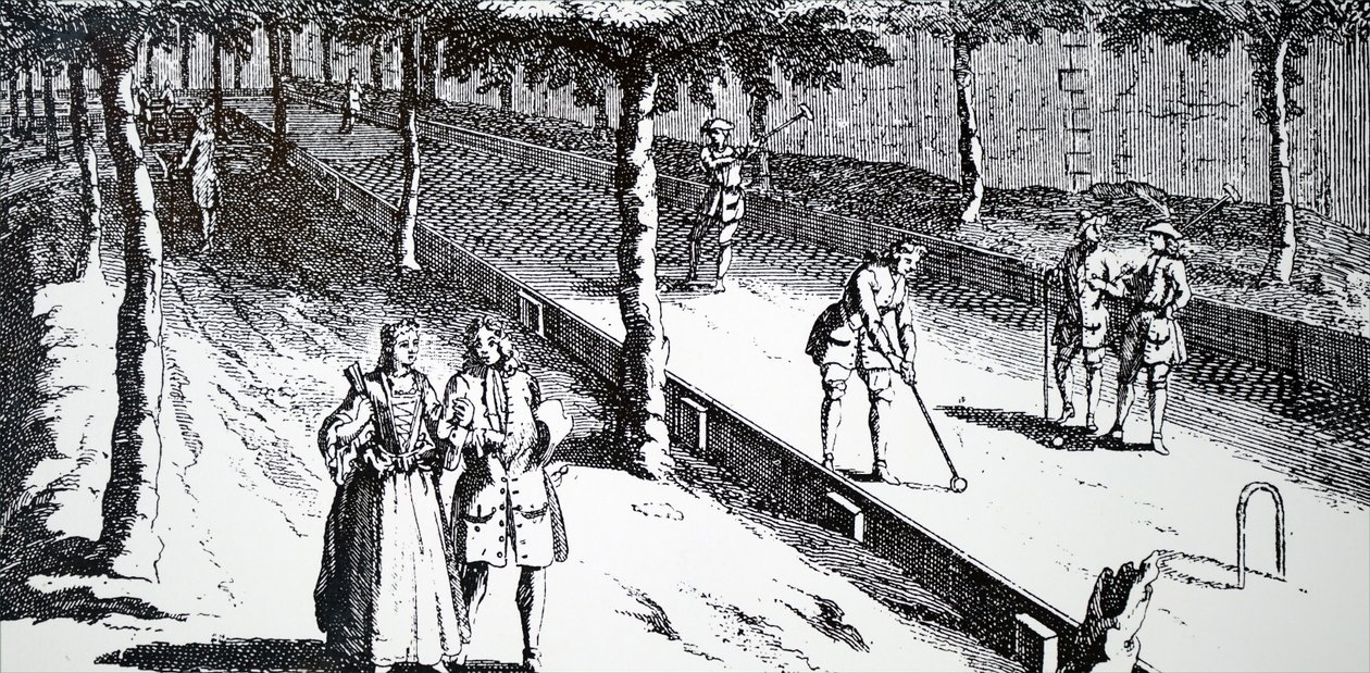 Una partita di croquet a Pall-Mall da Unbekannt