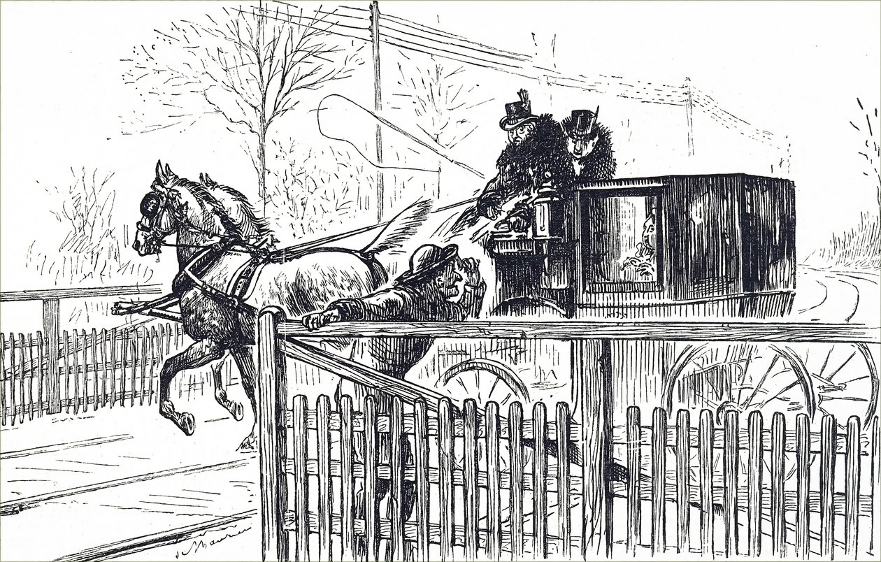 Una carrozza che attraversa le strade di Londra da Unbekannter Künstler