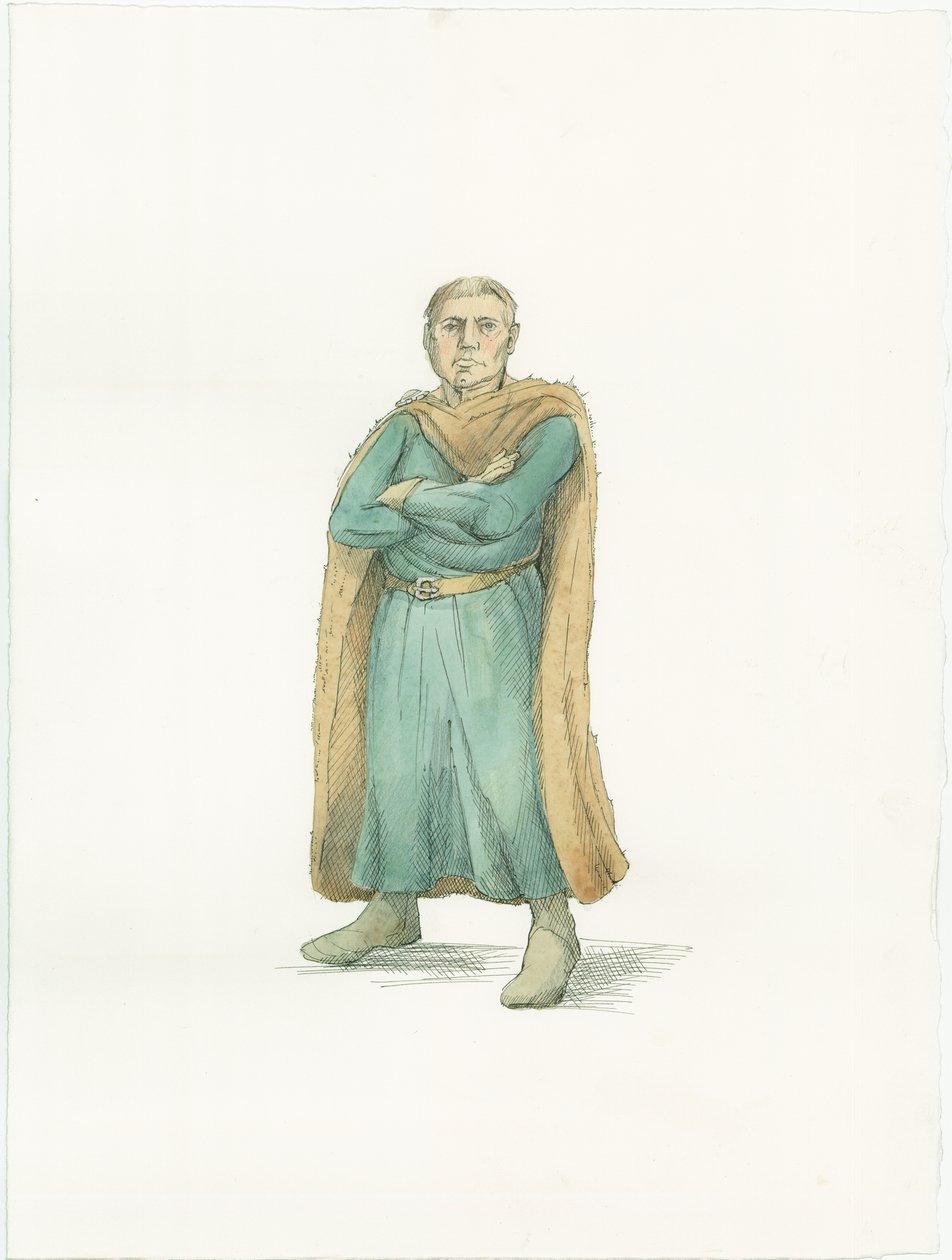 Una ricostruzione che mostra il Duca Guglielmo di Normandia circa 1066 da Unbekannter Künstler
