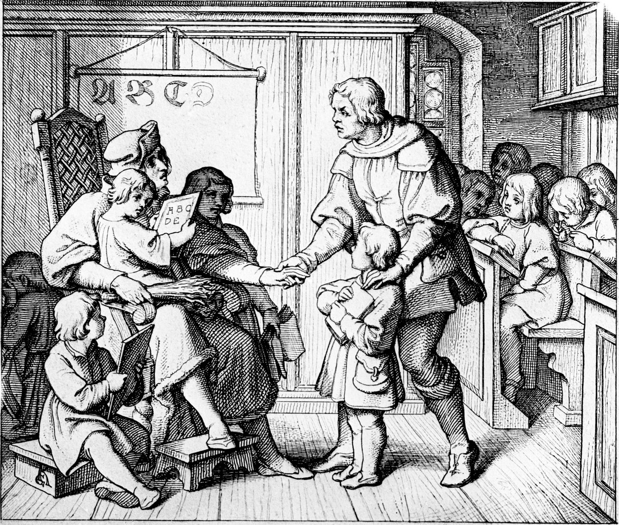 Una scuola ai tempi di Martin Lutero da Unbekannter Künstler