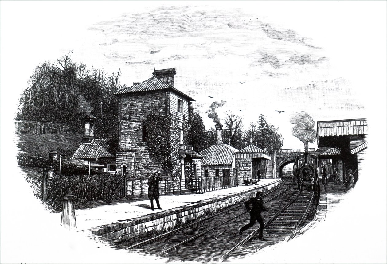 Una vista della stazione ferroviaria di North Staffordshire da Unbekannt
