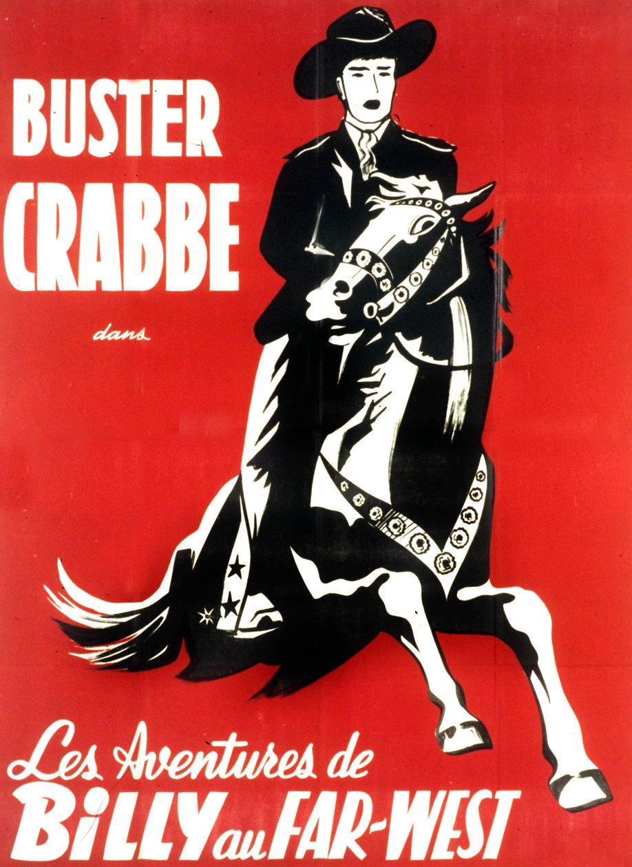 Poster del film Le avventure di Billy nel Far West con Buster Crabbe 1948 da Unbekannt