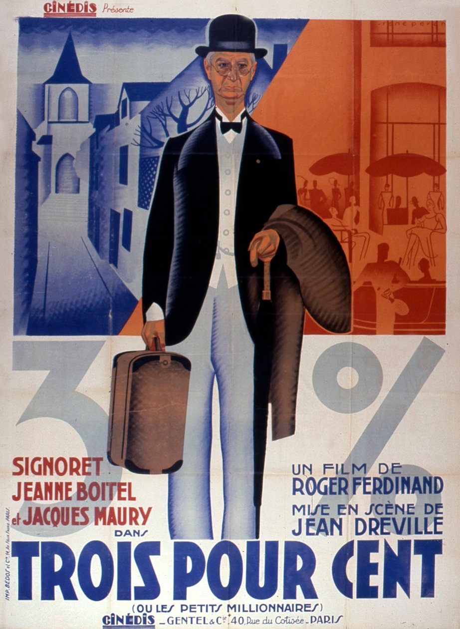 Locandina del film Trois pour cent di Jean Dreville 1933 da Unbekannt