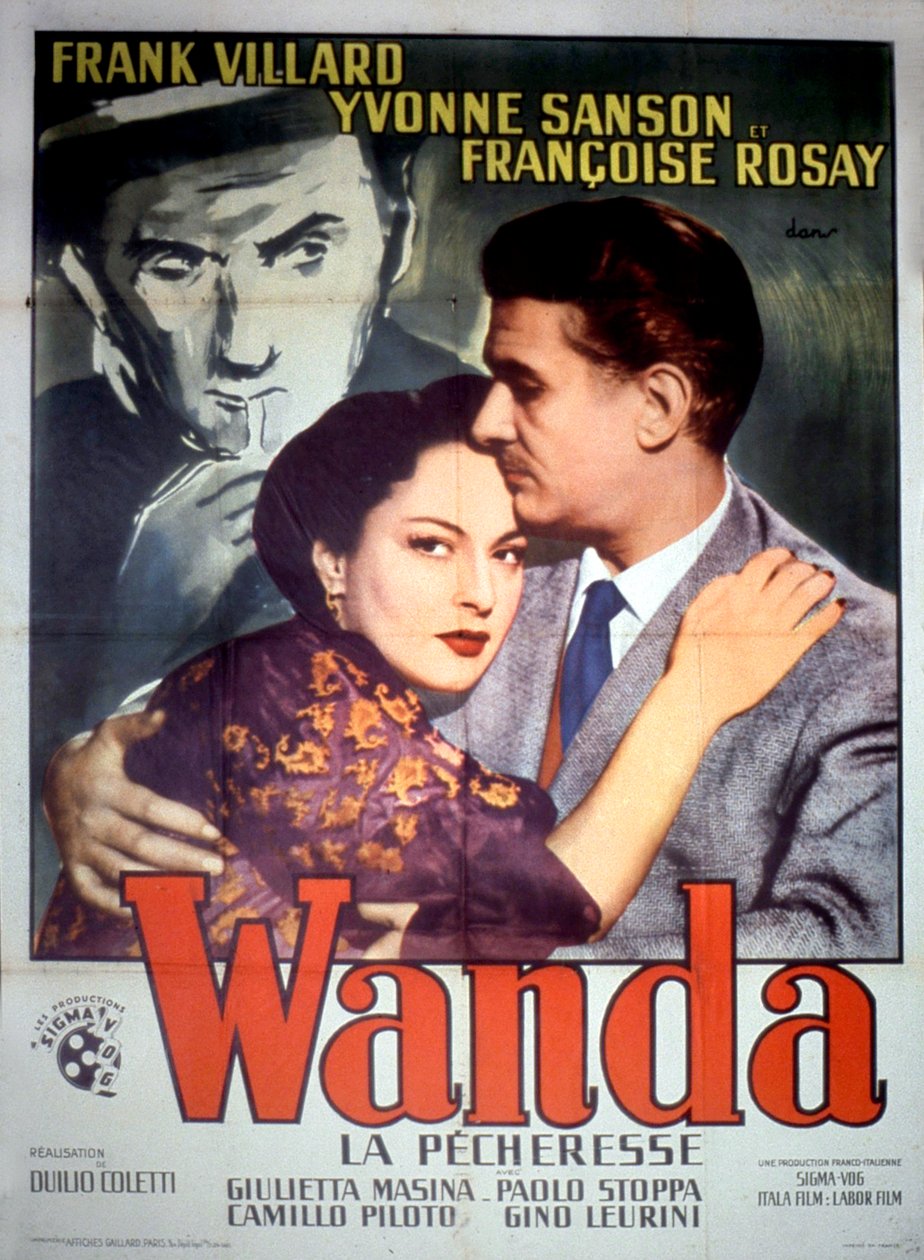 Poster del film Wanda la peccatrice di Duilio Coletti con Frank Villard, Yvonne Sanson e Françoise Rosay 1952 da Unbekannt
